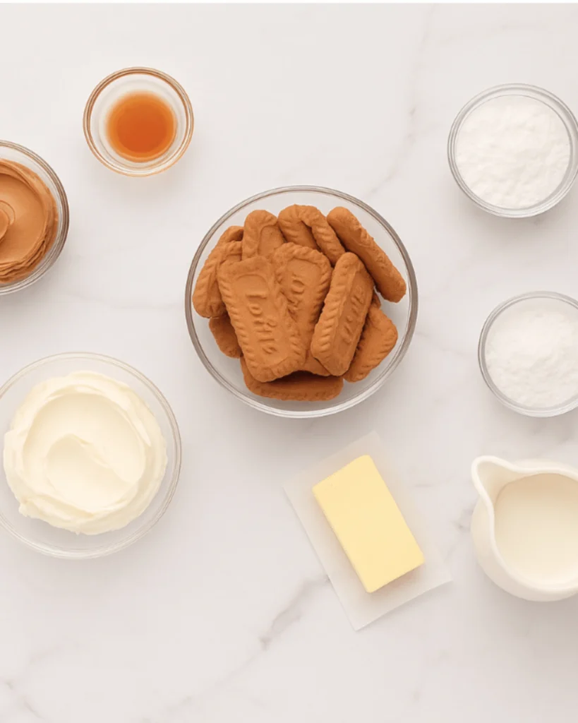 Mini Biscoff Cheesecake ingredients