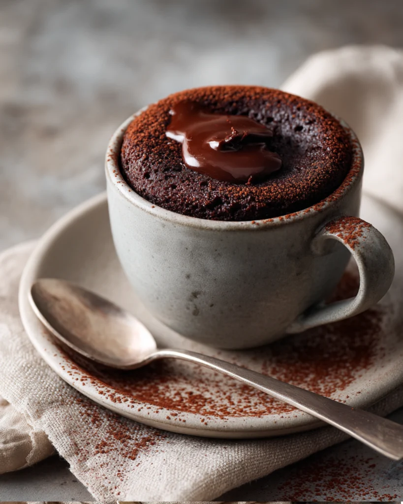 Chocolate Mug Cake – 5-Minute Rich & Fluffy Dessert You’ll Love 3 chocolate mug cake step-by-step in mug