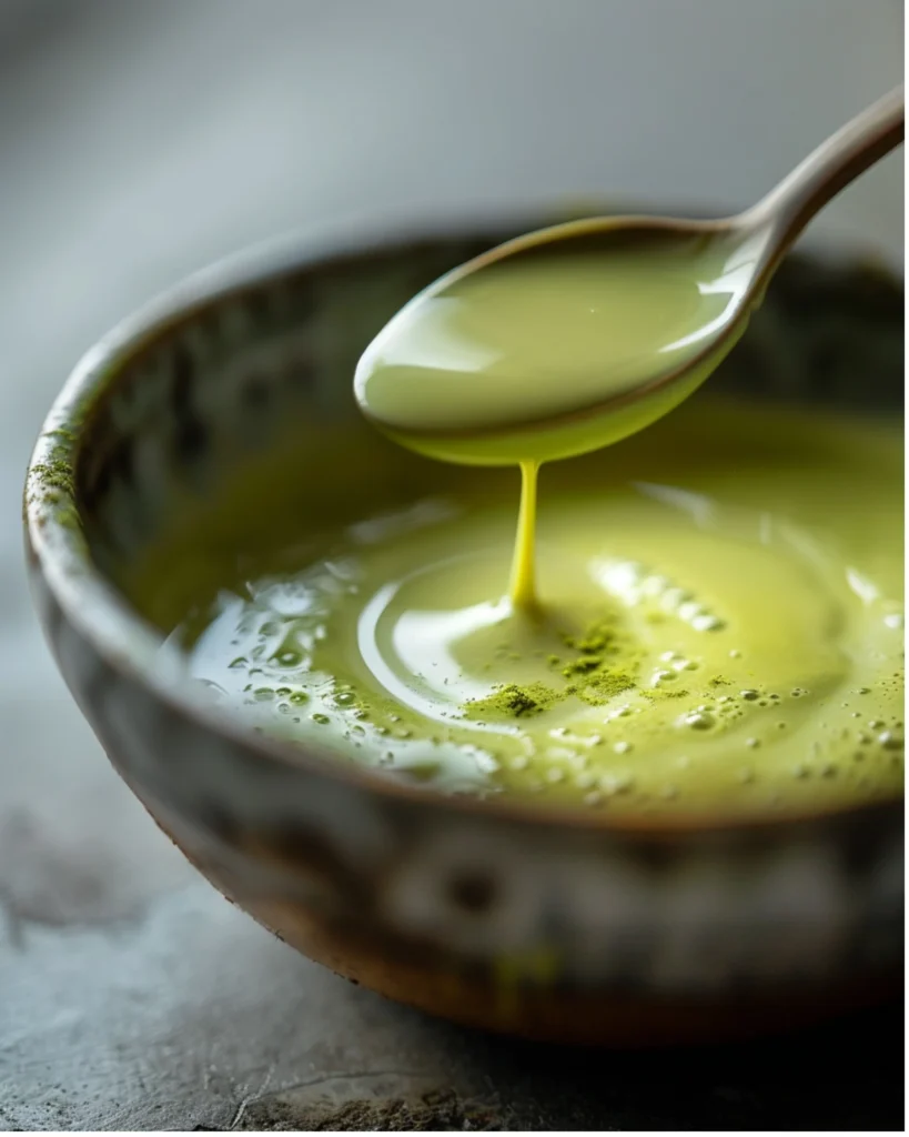 Matcha Overnight Oats – 1 Energizing Make-Ahead Breakfast You’ll Love 3 Stirring matcha powder into milk