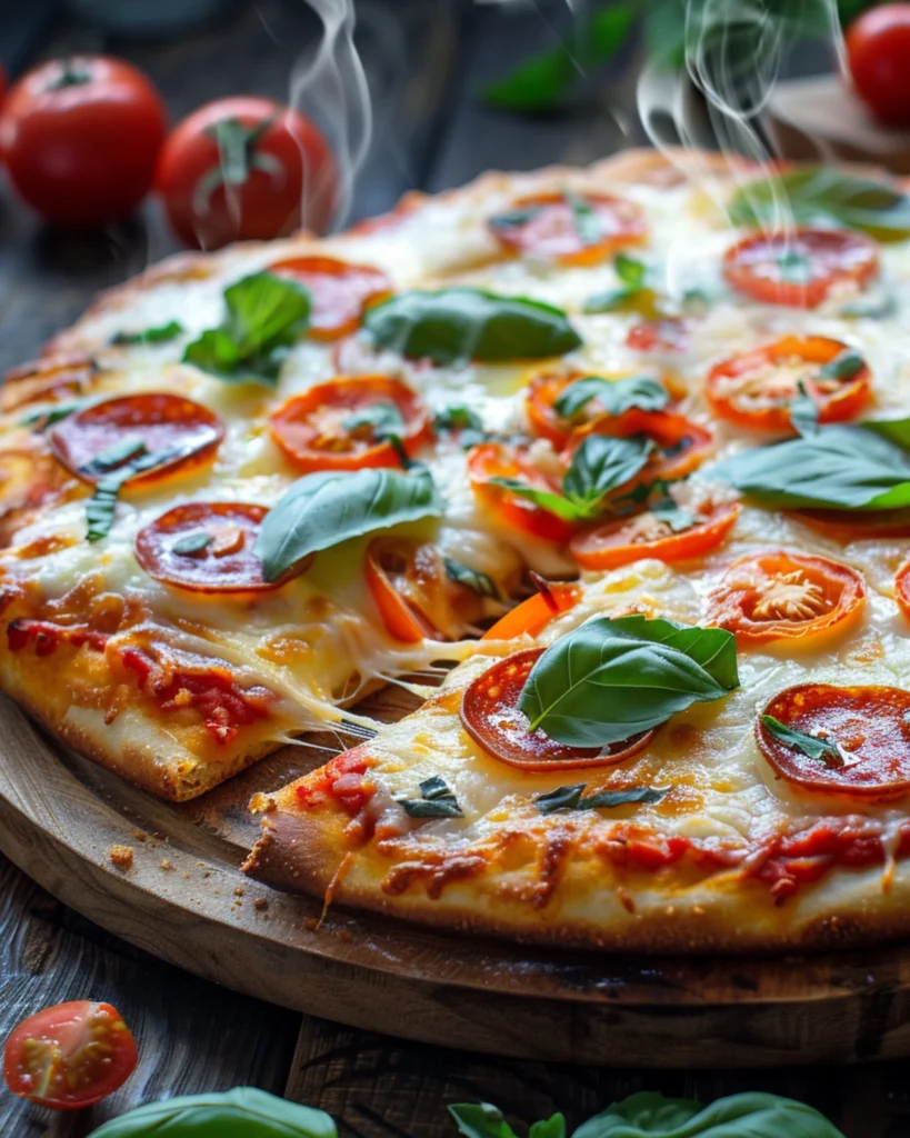 Cottage Cheese Crust Pizza – The Ultimate 5-Star, Protein-Packed Favorite 6 Freshly baked cottage cheese crust pizza with toppings