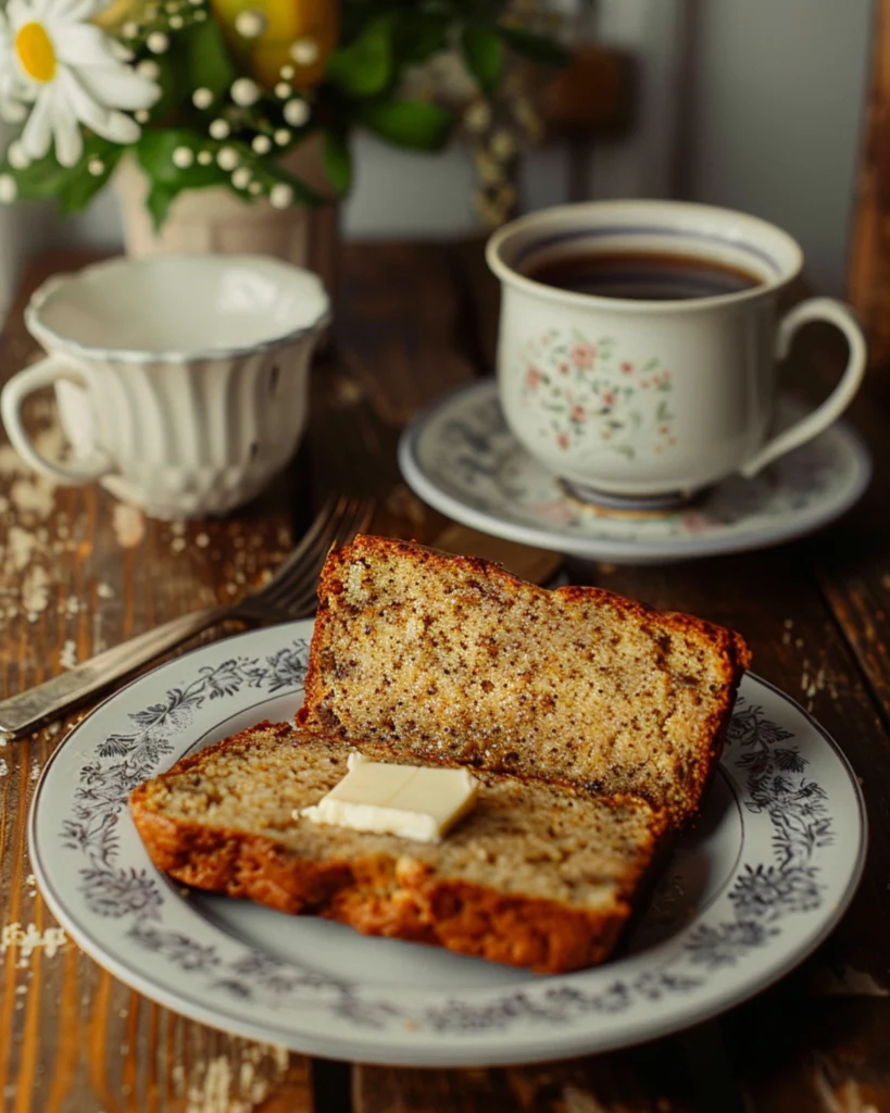 Slices of banana bread served with butter