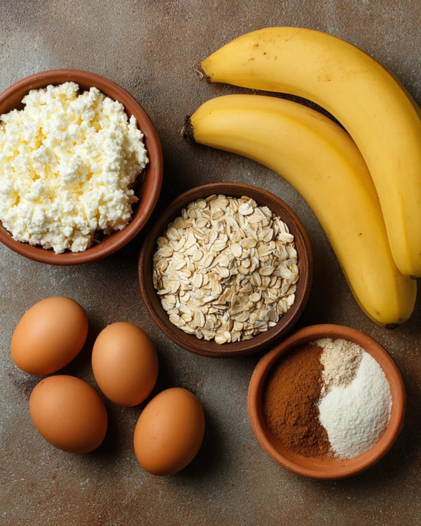 Cottage Cheese Banana Oatmeal Protein Pancakes – 5-Star Healthy Breakfast 2 cottage-cheese-banana-oatmeal-protein-pancakes-ingredients.