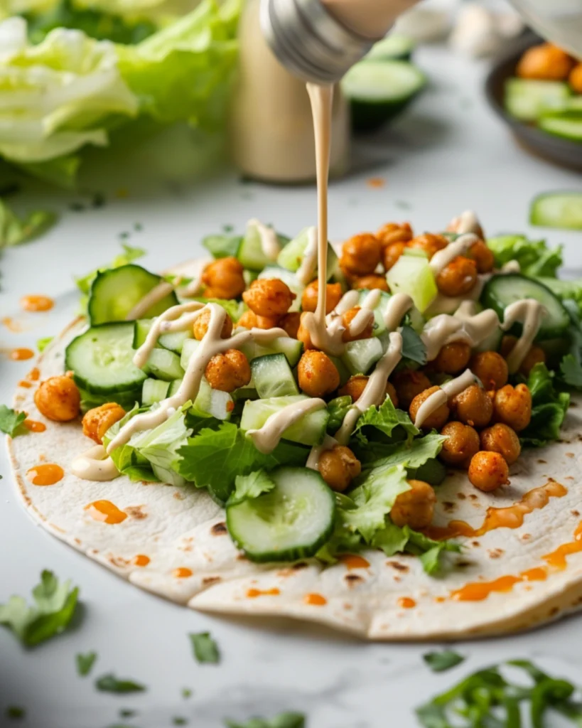 Spicy Buffalo Chickpea Wraps – 5 Proven Healthy Steps 4 assembling spicy buffalo chickpea wrap