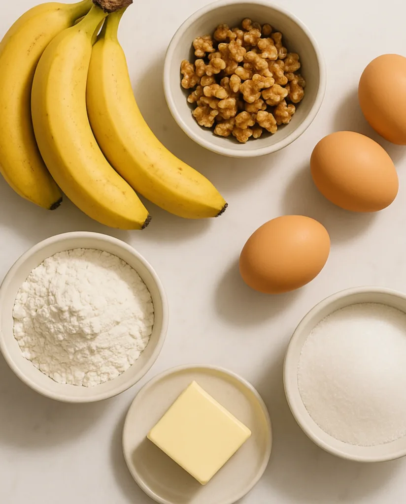 Banana Walnut Bread: 5 Proven Baking Tips for Grandparents Day 2 Banana walnut bread ingredients on modern counter