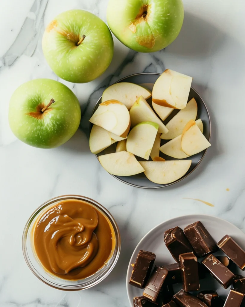 ingredients for caramel apple dip