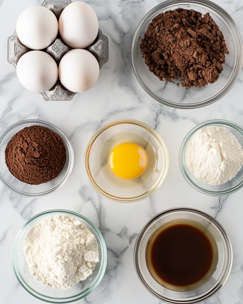 Chocolate Crinkle Cookies – 7 Secrets for Perfect Results 2 chocolate crinkle cookie ingredients