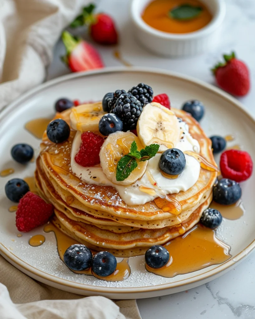 Cottage Cheese Banana Oatmeal Protein Pancakes – 5-Star Healthy Breakfast 5 Serving of Cottage Cheese Banana Oatmeal Protein Pancakes