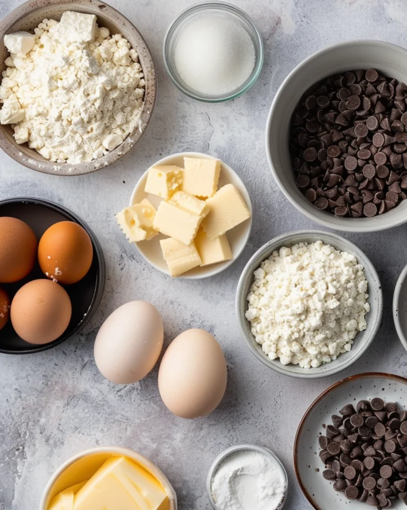 Cottage Cheese Chocolate Cookies: 5 Irresistible Steps to Soft, Gooey Perfection 2 Ingredients for Cottage Cheese Chocolate Chip Cookies on wooden surface