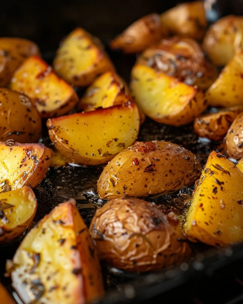 Cowboy Butter Roasted Potatoes: The Ultimate Irresistible 30-Minute Side 3 cowboy butter roasted potatoes baking in oven