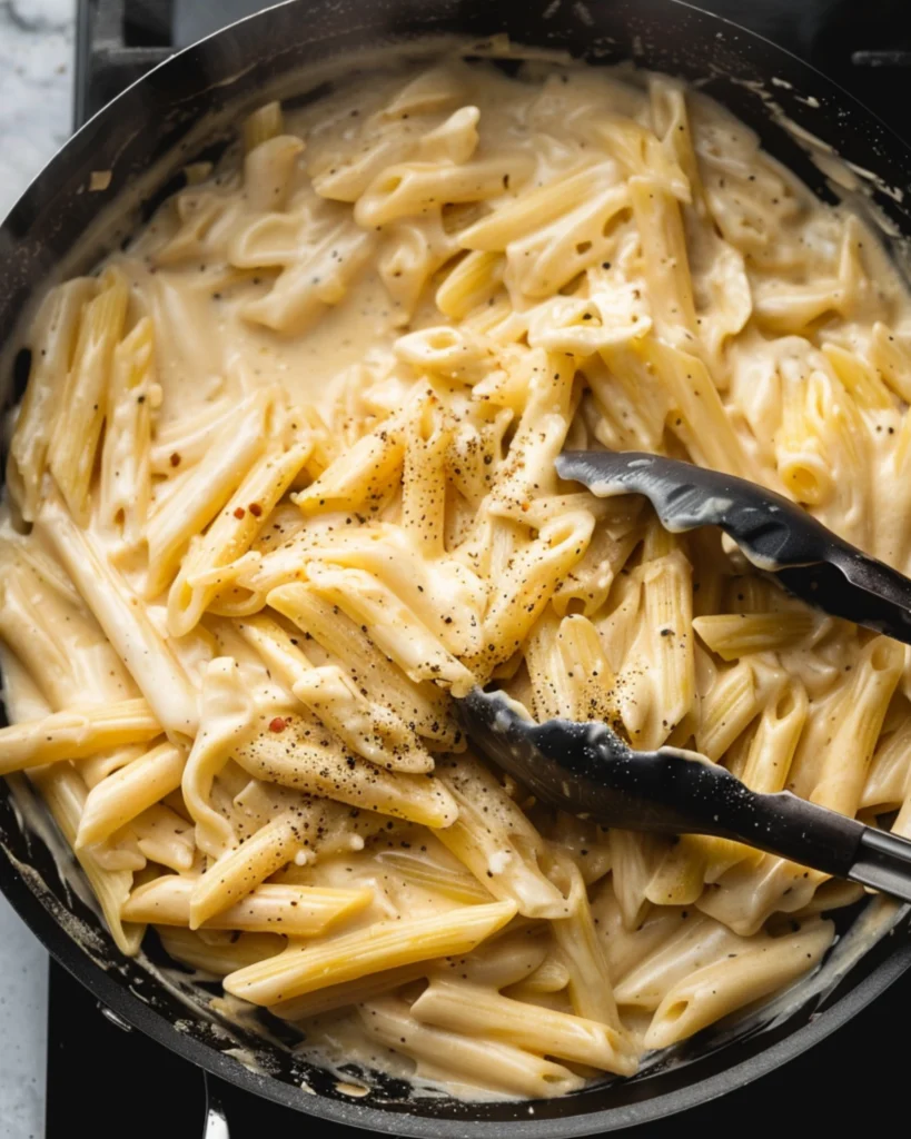 Creamy Cajun Chicken Pasta Penne – 7 Best Easy Dinner Recipes 4 Tossing pasta in creamy Cajun sauce