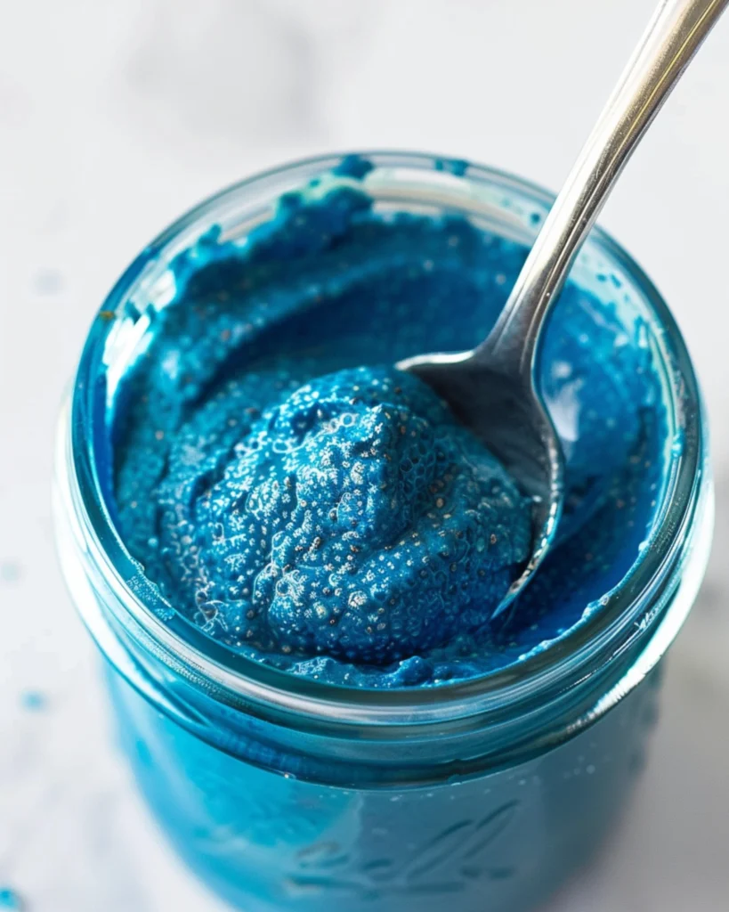 Blue Chia Pudding – 5 Ways to Make It Healthier & Gorgeous 3 stirring blue chia pudding