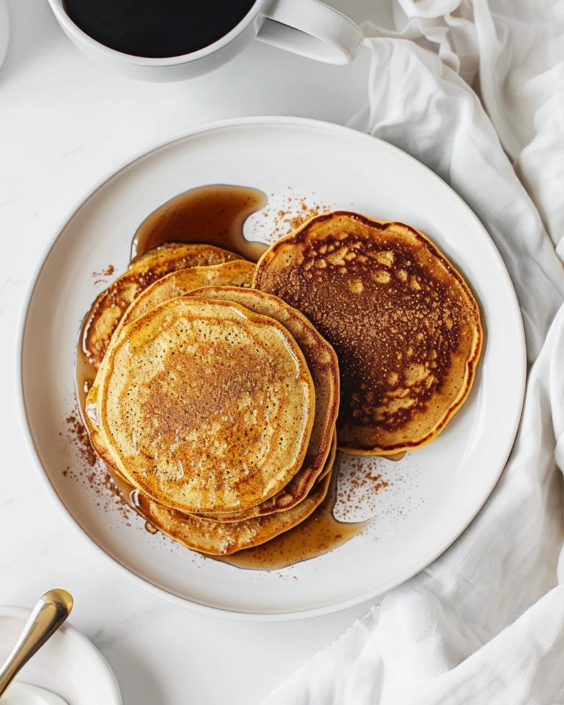 Pumpkin Spice Pancakes – Easy 5-Step Recipe You’ll Love 8 Modern recipe card with pumpkin pancake photo