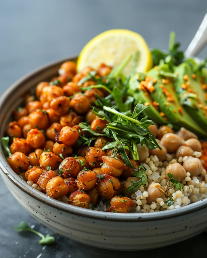 Roasted Chickpeas and Veggie Bowl – 5 Steps to a Healthy Meal 5 serving roasted chickpeas and veggie bowl