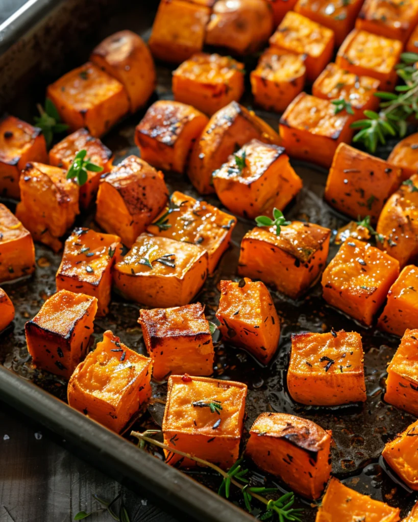 Grilled Chicken & Sweet Potato Bowl – 5 Proven Healthy Steps 4 Sweet potato cubes roasting until caramelized