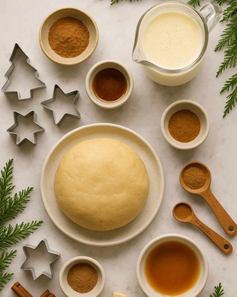 Eggnog Sugar Cookie Cups – 5 Easy Steps to a Festive Holiday Dessert 2 Ingredients for Eggnog Sugar Cookie Cups on marble counter