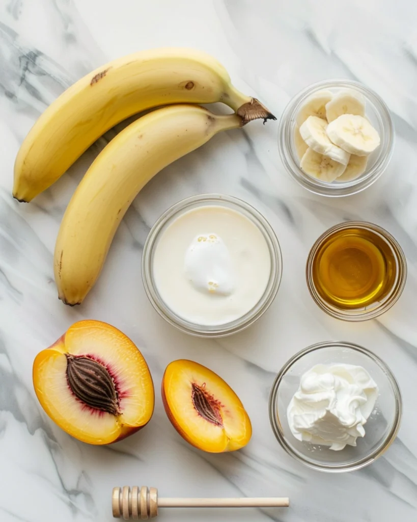 Peaches and Cream Smoothie – 5-Min Delight with Creamy Twist 2 Ingredients for peaches and cream smoothie