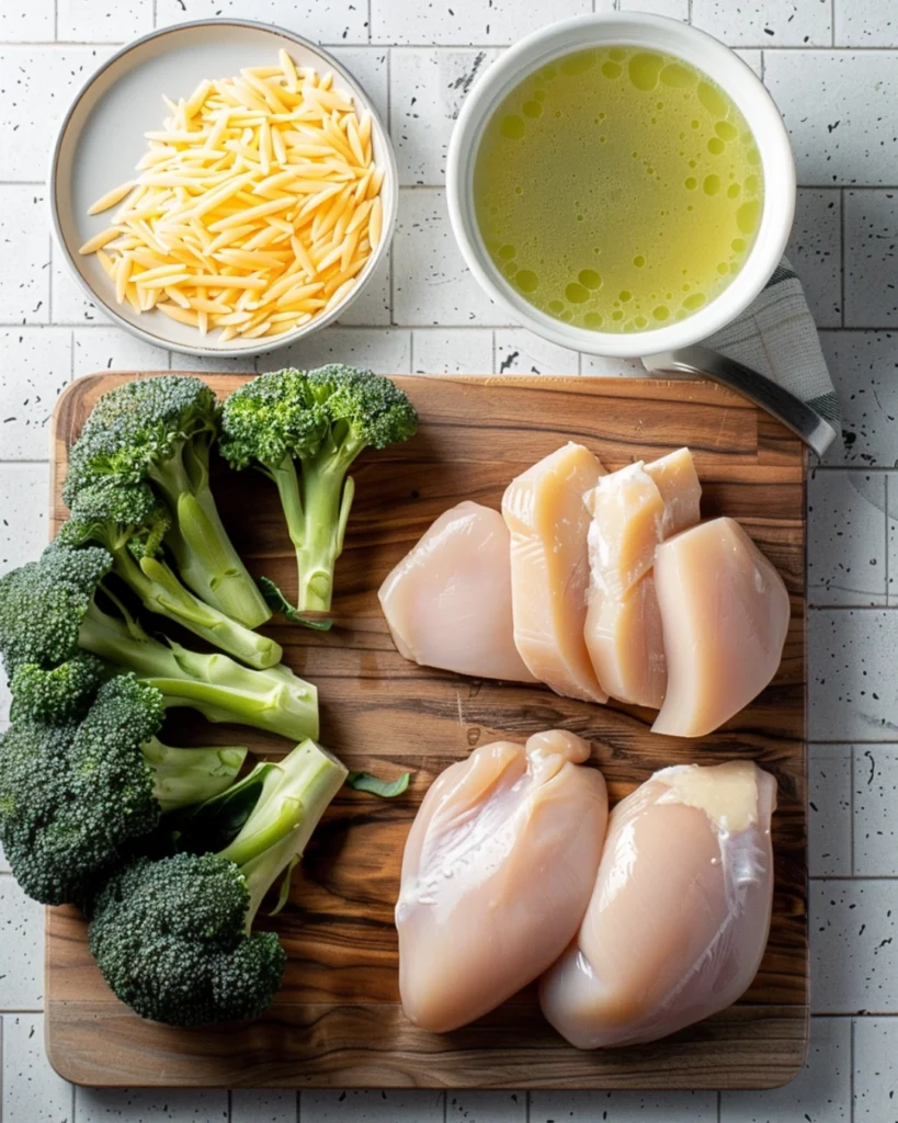 Broccoli Cheddar Chicken Orzo ingredients