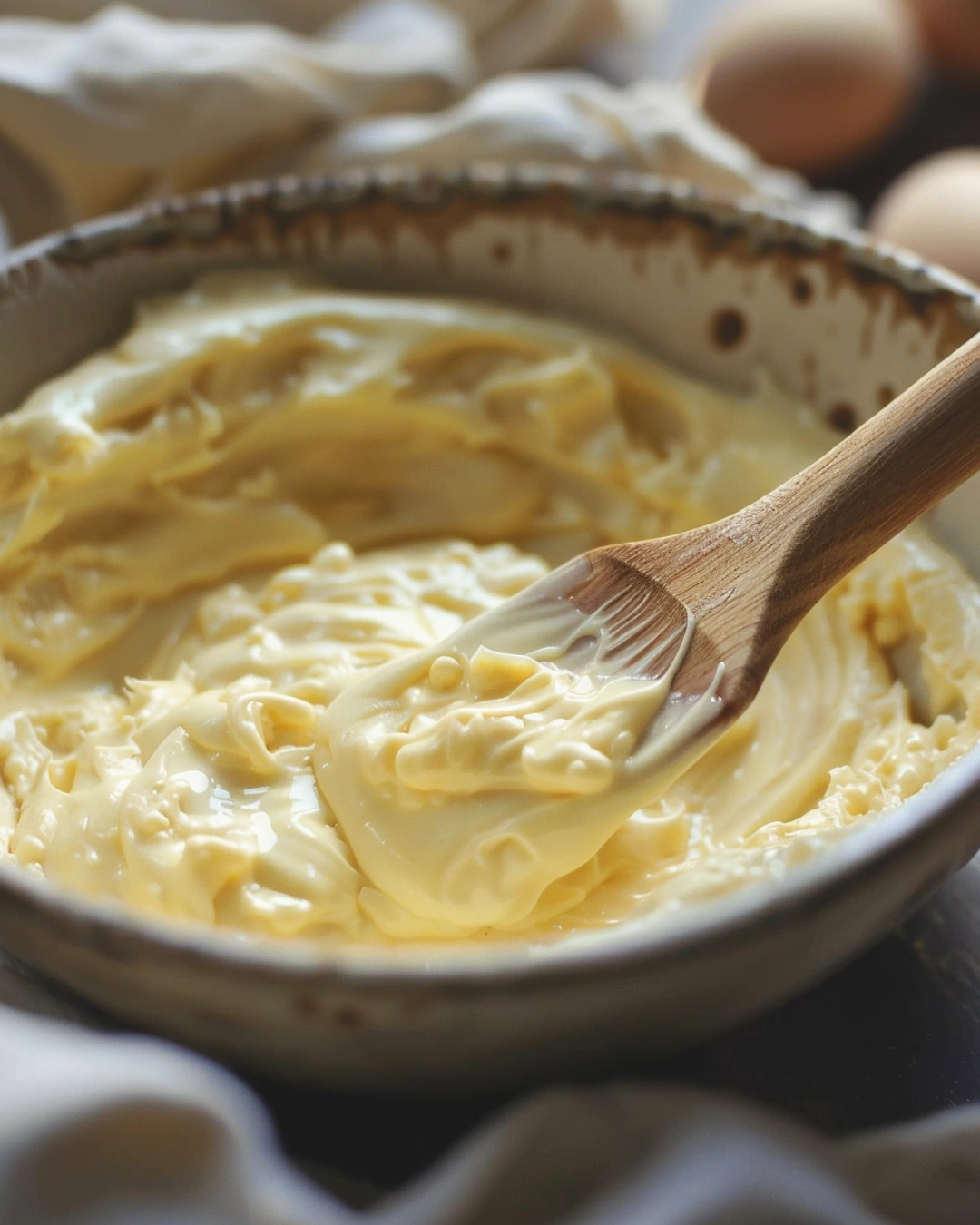 Mixing biscuit and butter base for Christmas Bread No-Bake loaf