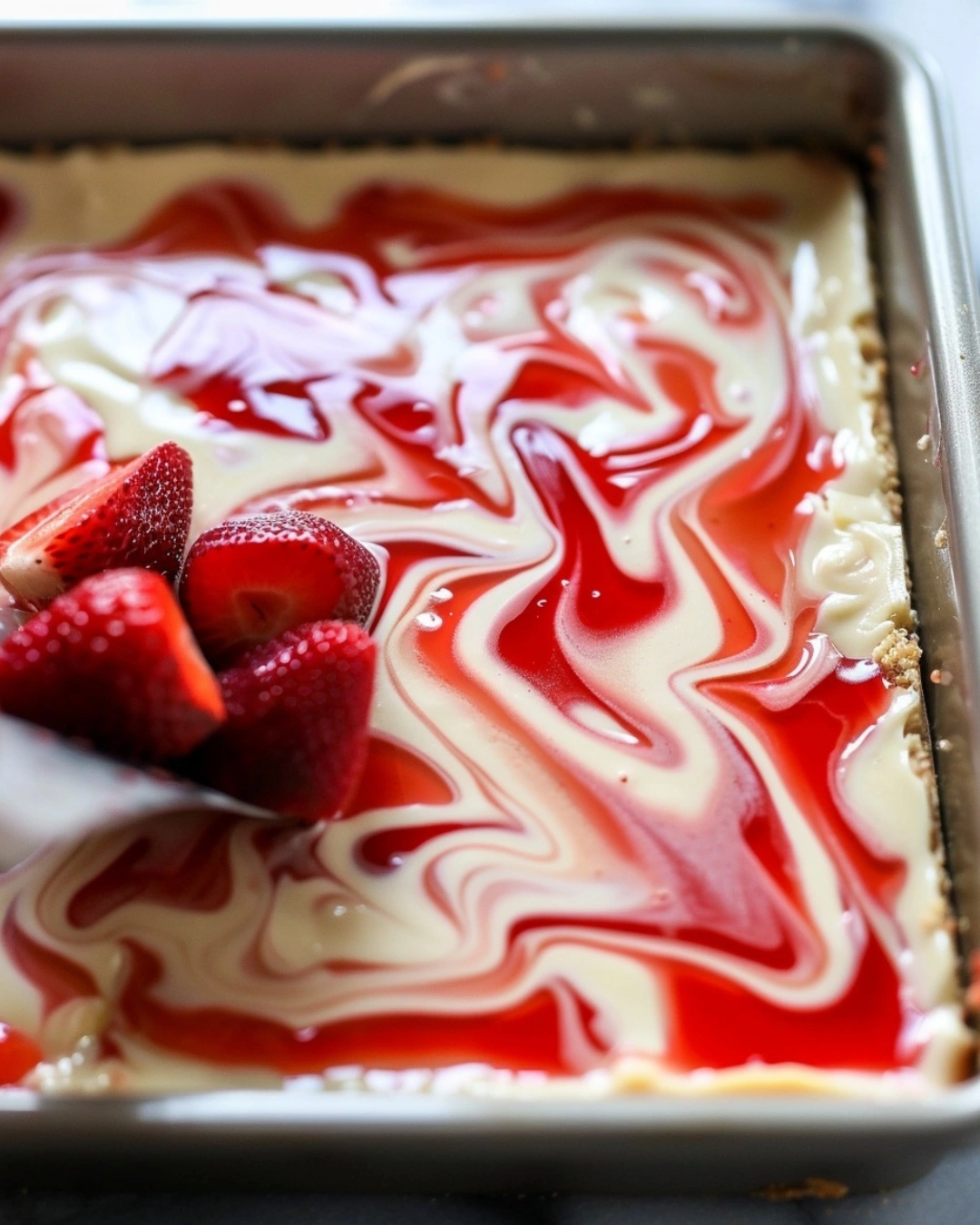 Step-by-step keto cheesecake bar process