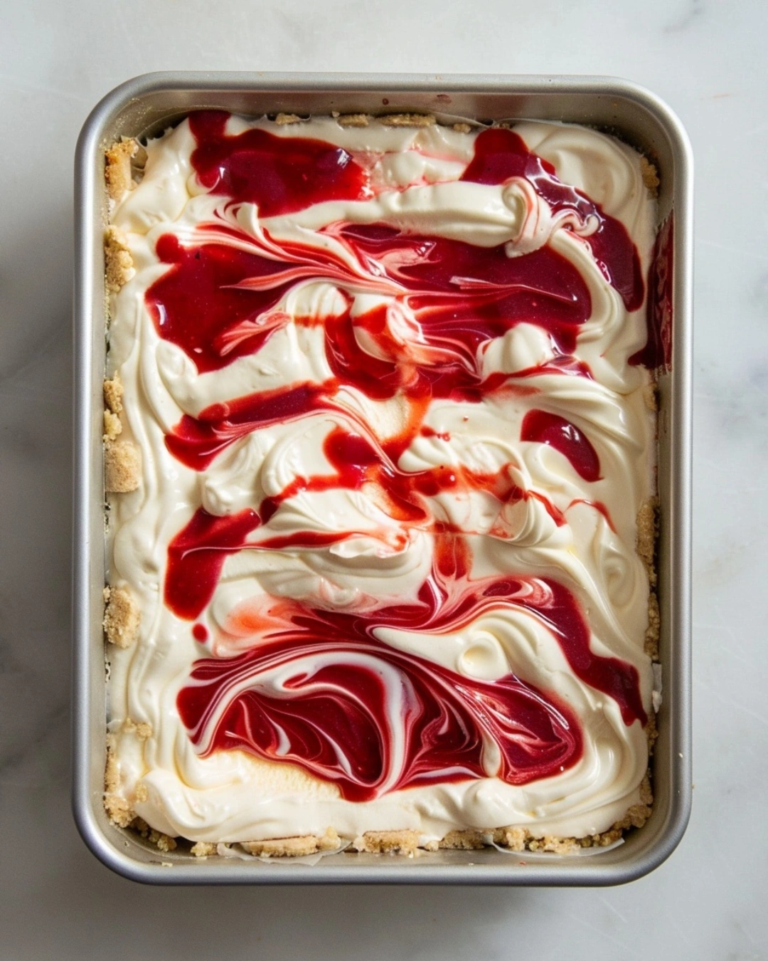 Step-by-step keto cheesecake bar process