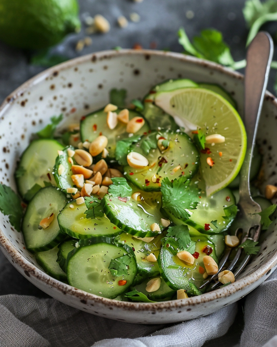 50+ Best Salad Recipes & Side Dishes: 50+ Easy Ideas for Any Meal 5 Serving Thai cucumber salad with peanuts and lime