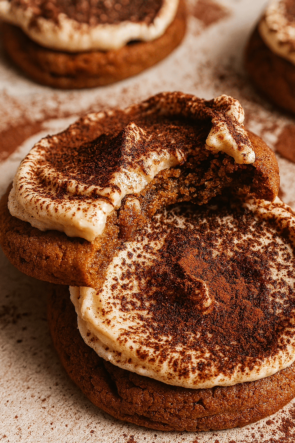 Tiramisu Cookies Served with Espresso
