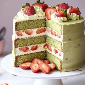 Strawberry Matcha Cake: 1 Irresistible Recipe That Balances Sweet and Earthy Flavors 31 Strawberry Matcha Cake with Cream and Fresh Strawberries