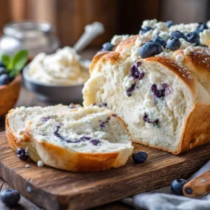 Cottage cheese blueberry cloud bread fluffy and healthy