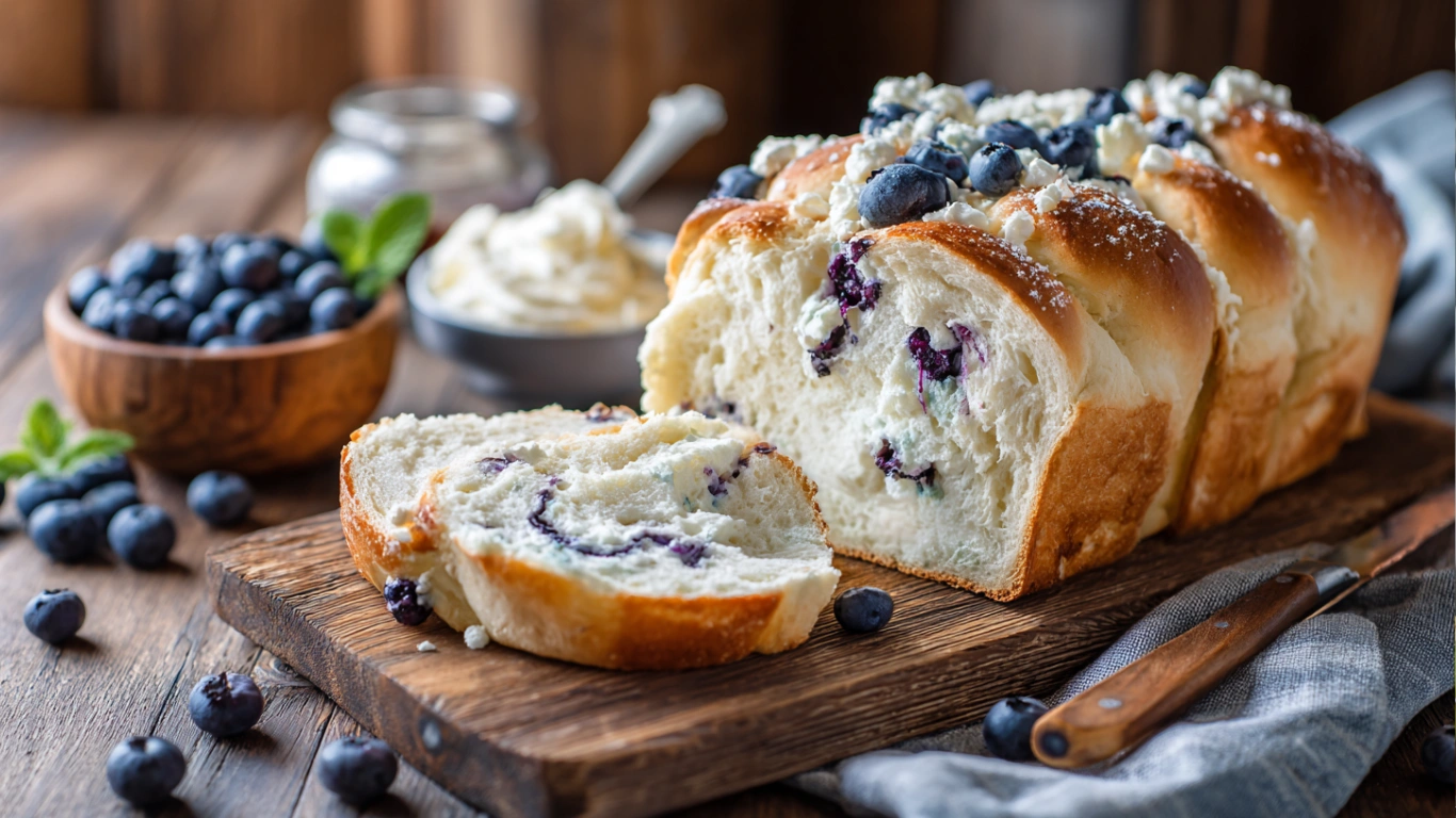 Cottage cheese blueberry cloud bread fluffy and healthy