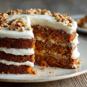 Irresistible carrot cake with cream cheese