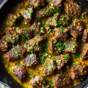 Juicy seared steak bites tossed in zesty cowboy butter sauce