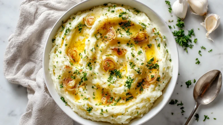Roasted Garlic Mashed Potatoes Side Dish