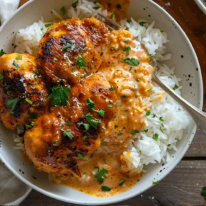 Creamy Smothered Chicken and Rice Dinner