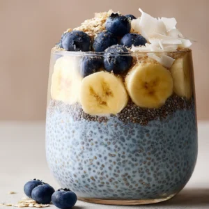 blue chia pudding in bowl