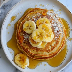 Serving of Cottage Cheese Banana Oatmeal Protein Pancakes