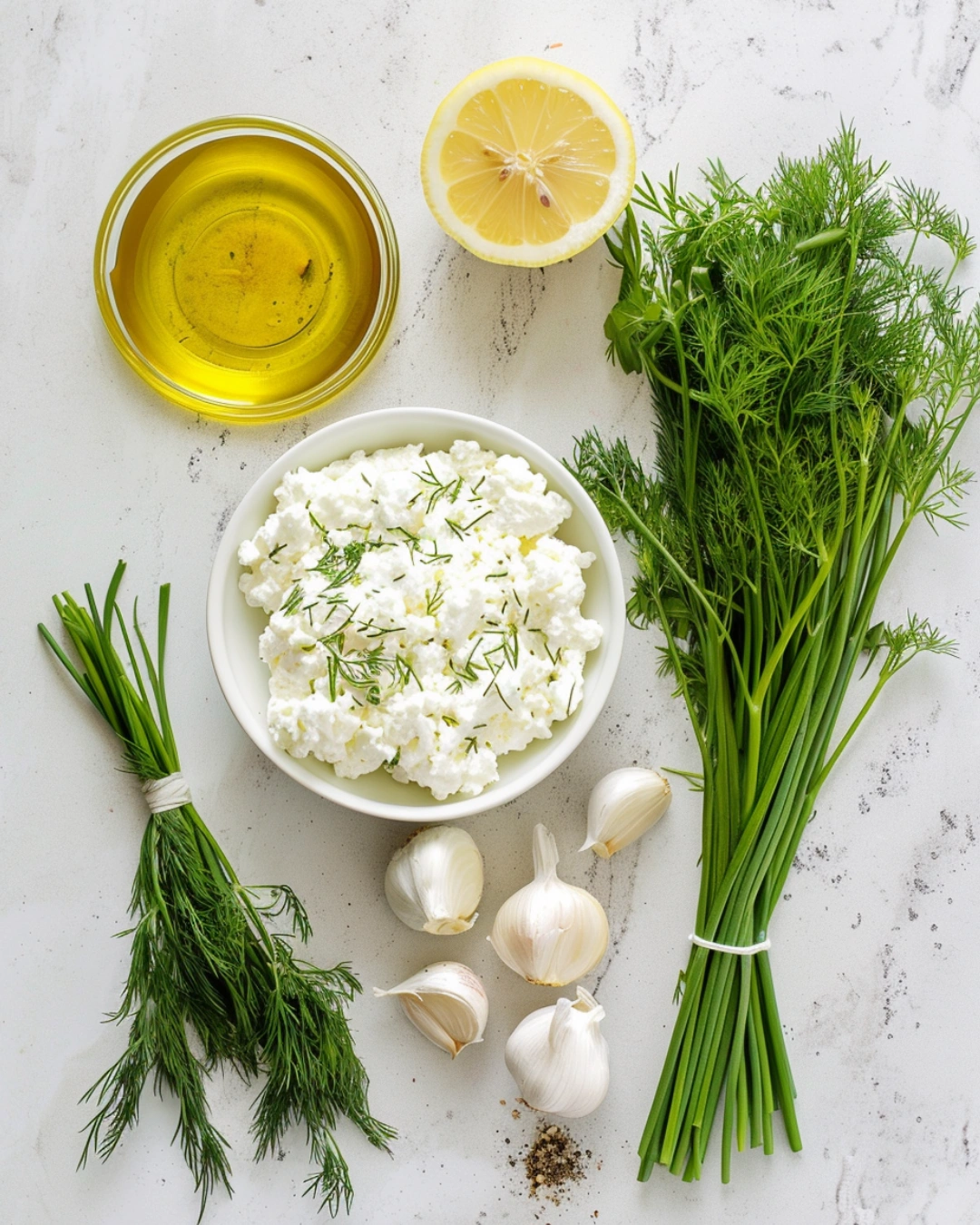 Ingredients for Cottage Cheese Ranch Dip