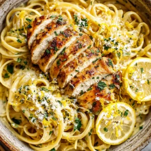 Cowboy butter chicken linguine served in a modern bowl