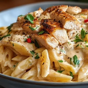 Creamy Cajun Chicken Pasta dinner served in a modern bowl