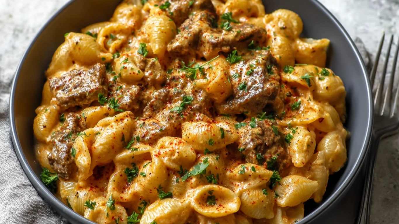 Creamy Paprika Steak Shells – 5 Proven Flavorful Steps 6 creamy paprika steak shells served in modern kitchen
