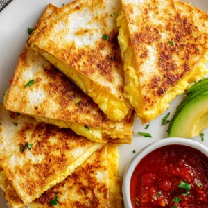 Breakfast Quesadillas with Eggs and Cheese Recipe