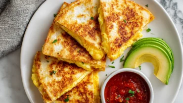 Breakfast Quesadillas with Eggs and Cheese Recipe