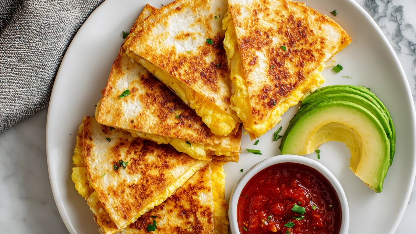 Quick & Hearty Breakfast Quesadillas for Busy Morning 2 Breakfast Quesadillas with Eggs and Cheese Recipe