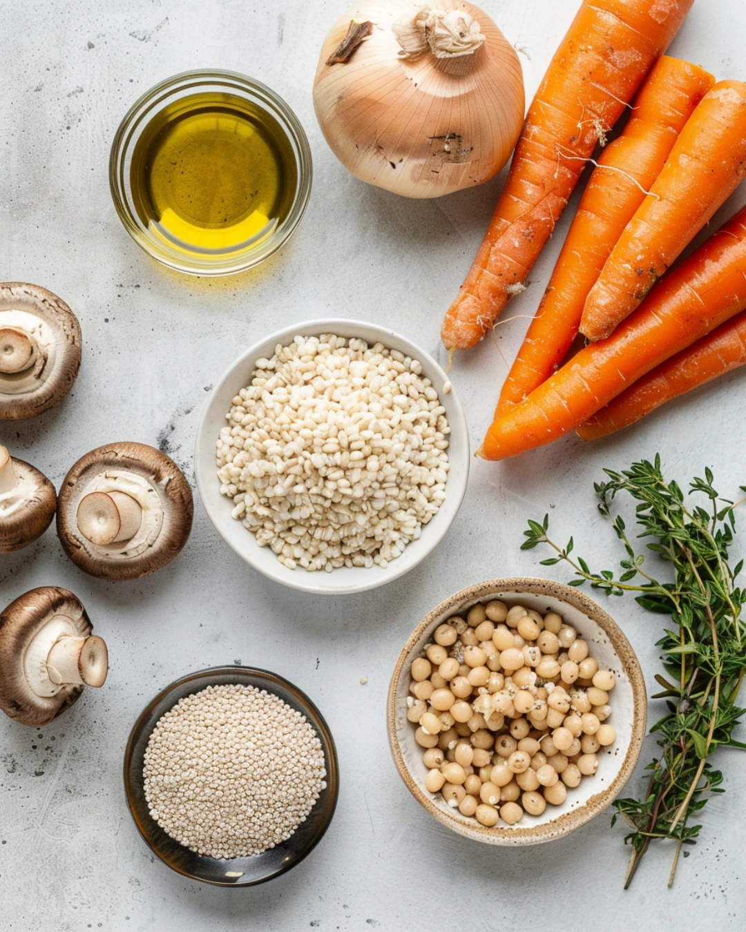 mushroom barley protein soup ingredients
