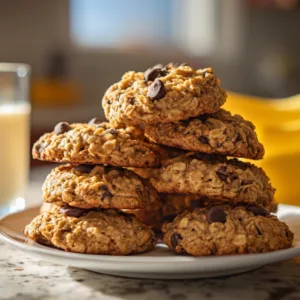 Ripe Banana Cookies on Plate
