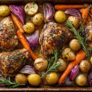 Roasted Chicken & Veggie Sheet-Pan dinner