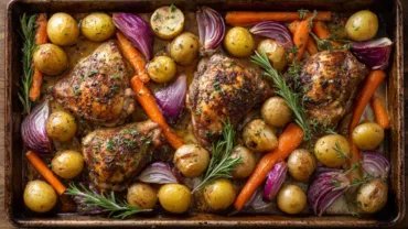 Roasted Chicken & Veggie Sheet-Pan dinner