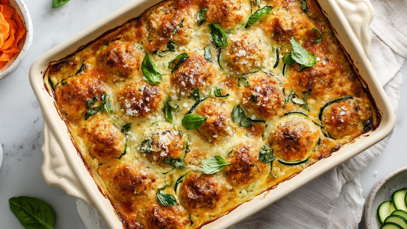 Turkey Meatball Bake with Hidden Veggies: 7 Healthy Tips for Perfect Textur 2 Turkey Meatball Bake with Hidden Veggies overhead meal prep photo