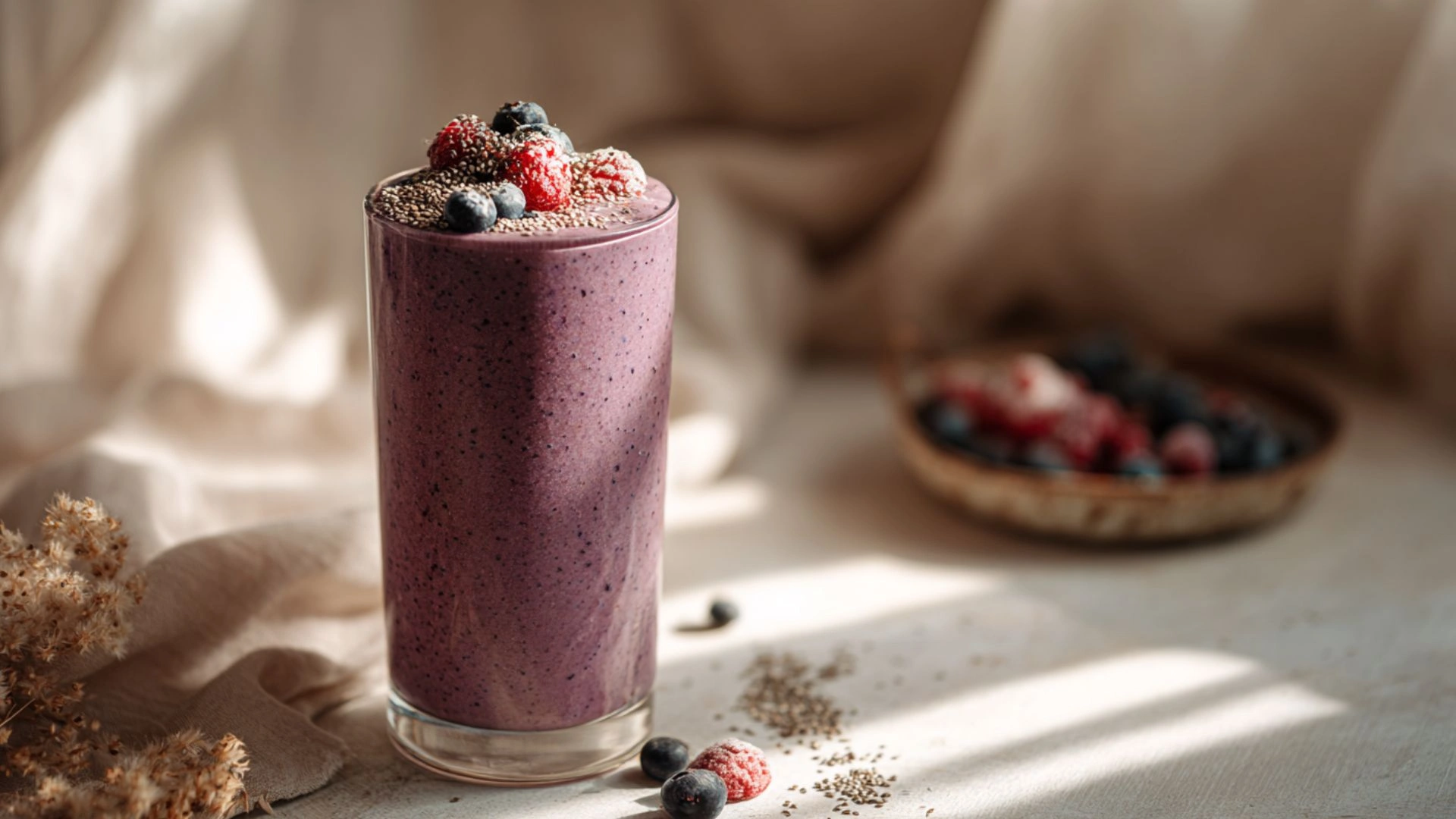 Berry Cottage Cheese Smoothie: 3 Irresistible Benefits You Need 2 Berry Cottage Cheese Smoothie in natural light