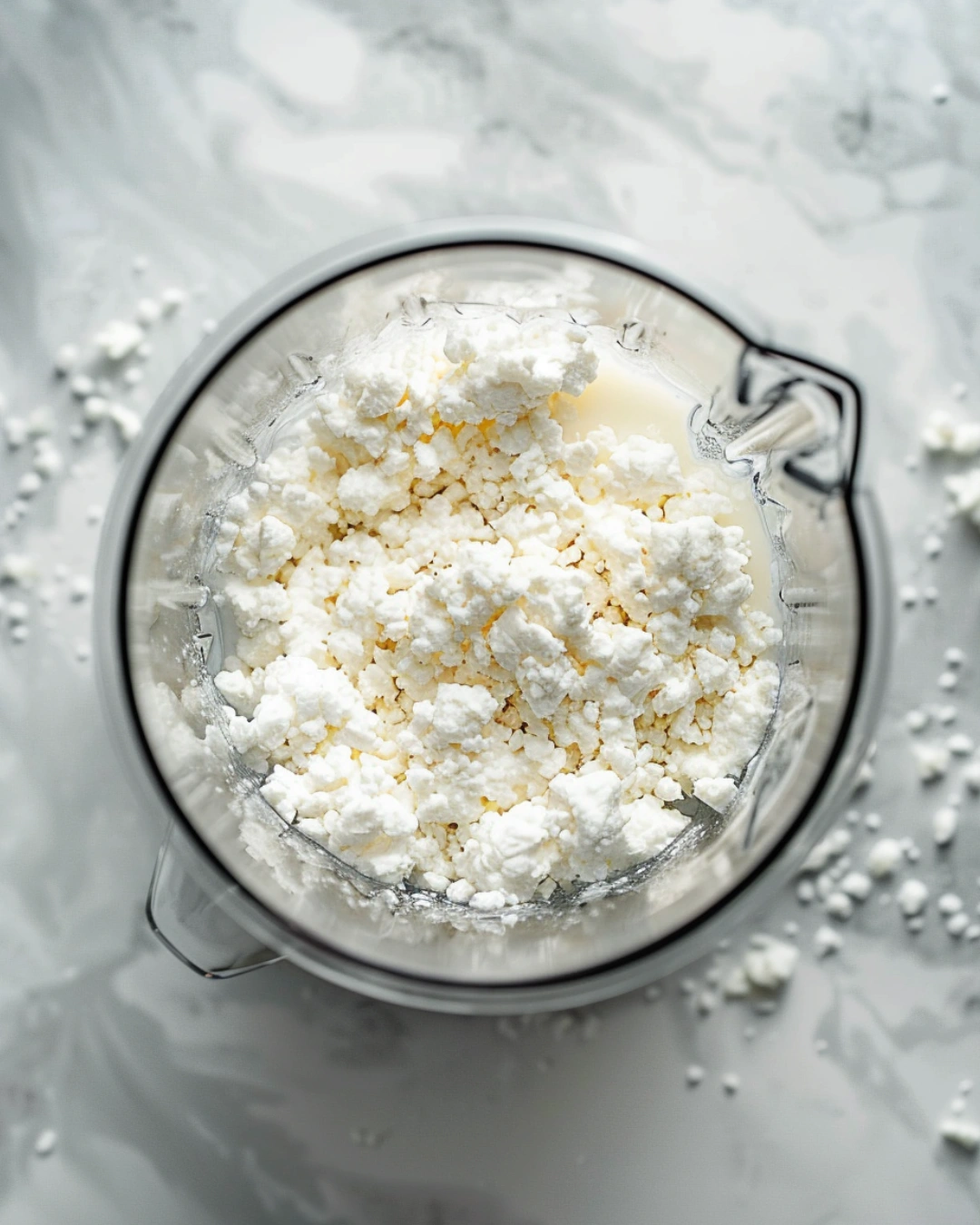 Blending cottage cheese for overnight oats