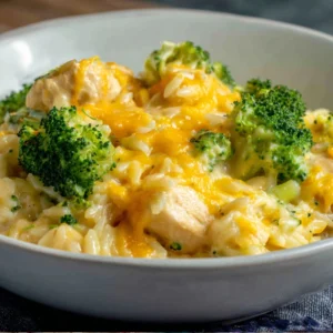 Broccoli Cheddar Chicken Orzo ingredients